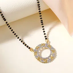 Estele Rhodium-Plated Crystals Mangalsutra-picture-26