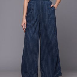 NEXT Women Striped Wide Leg Trousers-picture-13