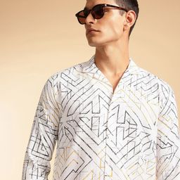 French Connection Slim Fit Textured Pure Cotton Casual Shirt-picture-6
