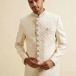 Manyavar Mirror Embellishments Sherwani Set-picture-4
