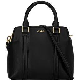 Eske Women Black Solid Handheld Leather Bag-picture-28