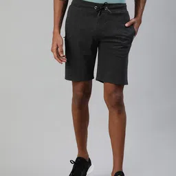 TOM BURG Men Charcoal Grey Solid Regular Fit Regular Shorts-picture-37