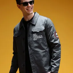 HERE&NOW Typography Print Applique Detail Tailored Jacket-picture-15