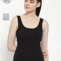 Friskers Women Pack Of 3 Solid Tank Tops-picture-22