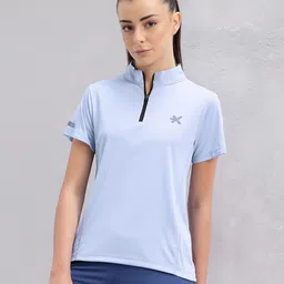 HRX by Hrithik Roshan Mandarin Collar Rapid-Dry Slim Fit T-shirt-image-33