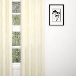 PAVO Cream-Coloured Jacquard 300GSM Medium Blackout Long Door Curtain-image-0