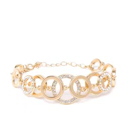 YouBella Gold-Plated Stone Studded Link Bracelet-image-33