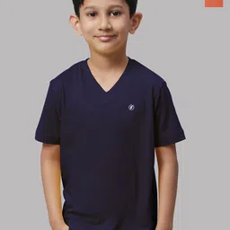Friskers Boys Navy Blue 2 V-Neck Pockets T-shirt-picture-24
