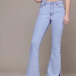 The Roadster Life Co. Women Slim Flared Pure Cotton Jeans-picture-38