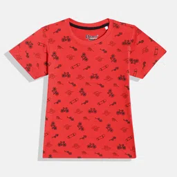 Eteenz Boys Conversational Printed Cotton T-shirt-image-43