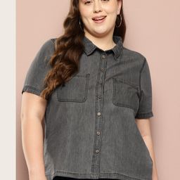 Sztori Plus Size Pure Cotton Chambray Shirt-picture-33