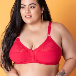 Clovia Red Floral Everyday Bra-Full Coverage BR2302P1432E-picture-37