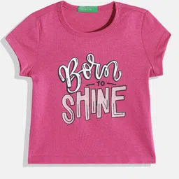 United Colors of Benetton Girls Typography Printed T-shirt-picture-11