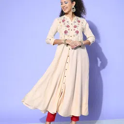 all about you Women Floral Embroidered Anarkali Kurta-picture-24