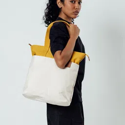 DailyObjects Colourblocked Oversized Shopper Tote Bag-image-4