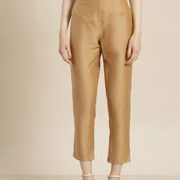 Juniper Women Golden Smart Slim Fit Cigarette Trousers-image-13