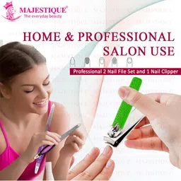 MAJESTIQUE Nail Filers with Cuticle & Nail Clipper Set-image-8