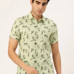 Integriti Slim Fit Floral Printed Pure Cotton Casual Shirt-image-58