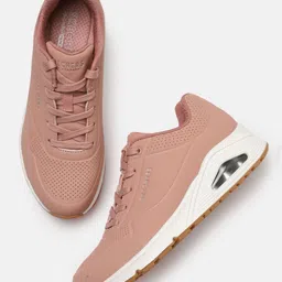 Skechers UNO - STAND ON AIR Women Rose Perforated Memory Foam Sneakers-picture-41