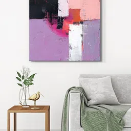 999Store Purple & Black Canvas Geometric Wall Painting-image-77