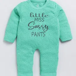 YK X Tinyo Infant Girls Typography Printed Cotton Rompers-picture-15