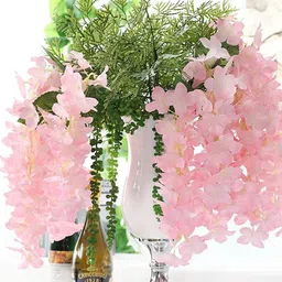 Art Street Pink 4 Pieces Artificial Vine Flowers Strings image 4