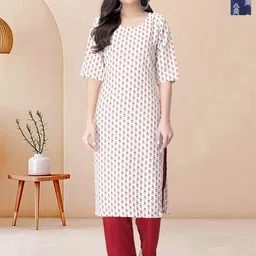 Moda Rapido Pack of 2 Printed Straight Kurta with Trousers-picture-35