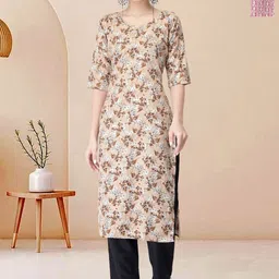 Moda Rapido Pack of 2 Printed Straight Kurta with Trousers-picture-32