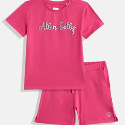 Allen Solly Junior Girls Cotton Printed T-shirt with Shorts-picture-39