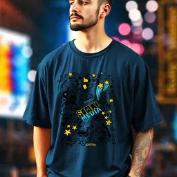 AUSK Men Graphic Print Casual Cut Outs Oversized T-shirt-picture-28