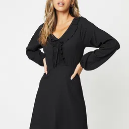 DOROTHY PERKINS Puff Sleeve Ruffled A-Line Mini Dress-picture-39