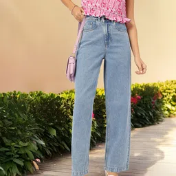 DressBerry Women Versatile Vibes High-Rise Baggy Fit Jeans-image-28