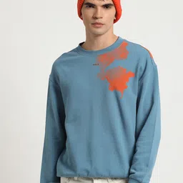 THE BEAR HOUSE Abstract Printed Pure Cotton Pullover Sweatshirt-image-3