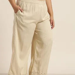 Juniper Plus Women Beige Liva Ethnic Palazzos image 3
