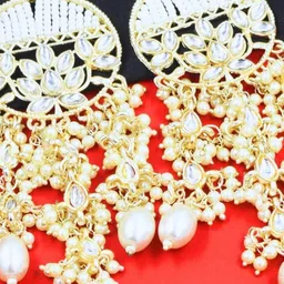 J & C Fashion Arena Gold-Plated Brass Earrings image 3