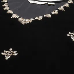 Divena Women Black Sequinned Velvet Kurta with Trousers & Dupatta image 2