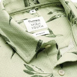 Integriti Slim Fit Floral Printed Pure Cotton Casual Shirt image 4