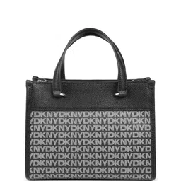 DKNY Brand Logo Textured Structured Handheld Bag image 2