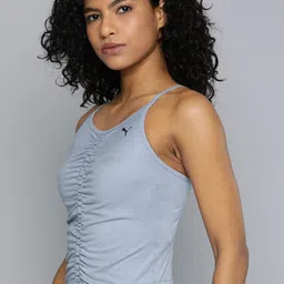Puma Dry- Cell Ruched Detailed Slim Fit Crop Tank Top image 5