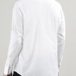 Karl Lagerfeld Men Spread Collar Solid Cotton Casual Shirt image 3