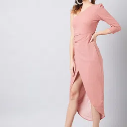 Athena Women Rose Solid Sheath Dress image 5