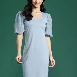 DressBerry Puff Sleeves Sheath Dress image 3