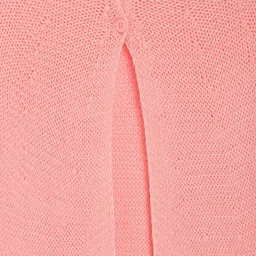 MINI KLUB Girls Pink Solid Front-Open Sweater image 3