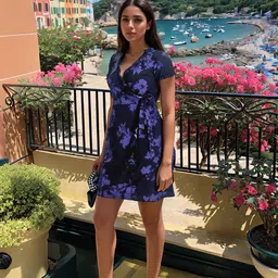 Stylecast X Hersheinbox Floral Printed Wrap Dress image 2