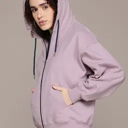 The Roadster Lifestyle Co. Relaxed Drop-Sleeves Hooded Sweatshirt image 3