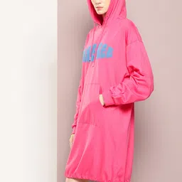 Kook N Keech Pure Cotton Typography Printed Hooded T-shirt Dress image 3