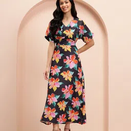 Mast & Harbour Floral Print Fit & Flare Midi Dress image 5