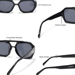 Eyejack Unisex Wayfarer Sunglasses with UV Protected Lens image 5