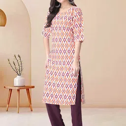 Moda Rapido Pack of 2 Printed Straight Kurta with Trousers image 2