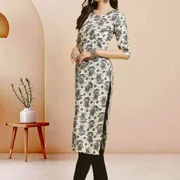 Moda Rapido Pack of 2 Printed Straight Kurta with Trousers image 3